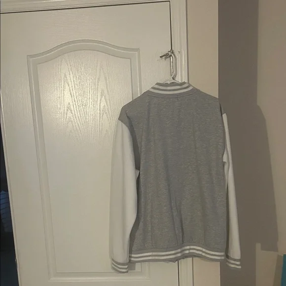 Gray and White Bomber Jacket - Picture 2 of 2